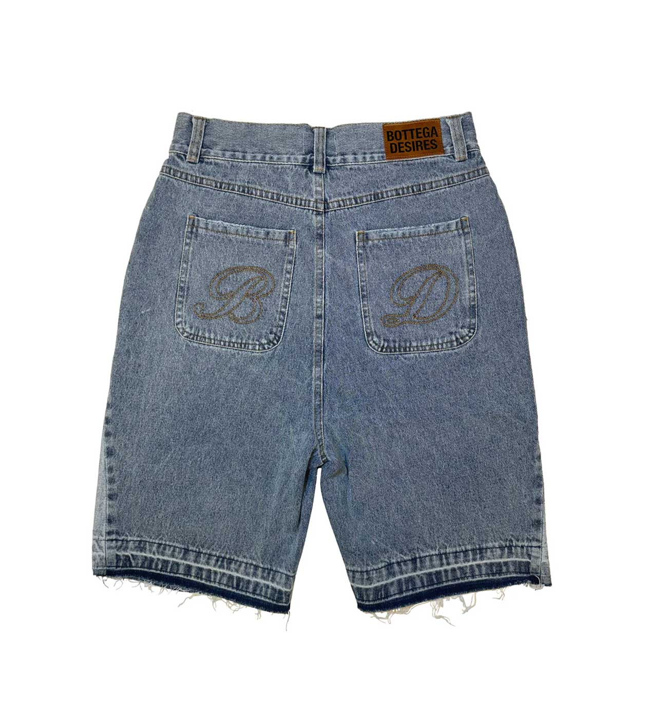 Bottega Desires Logo Jean Shorts