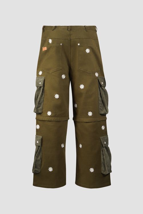 Thc Flower Detachable Cargos Pants
