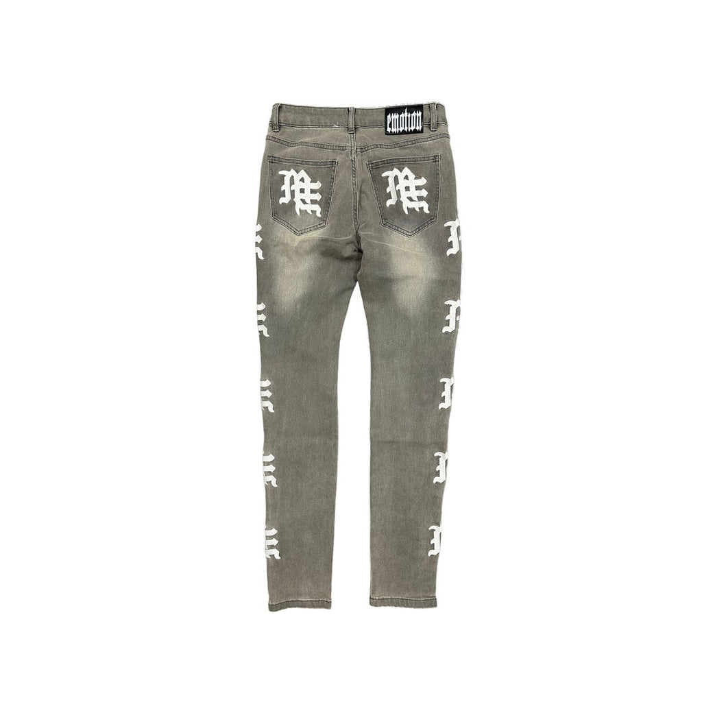 Mixed Emotion Ash Monogram Denim