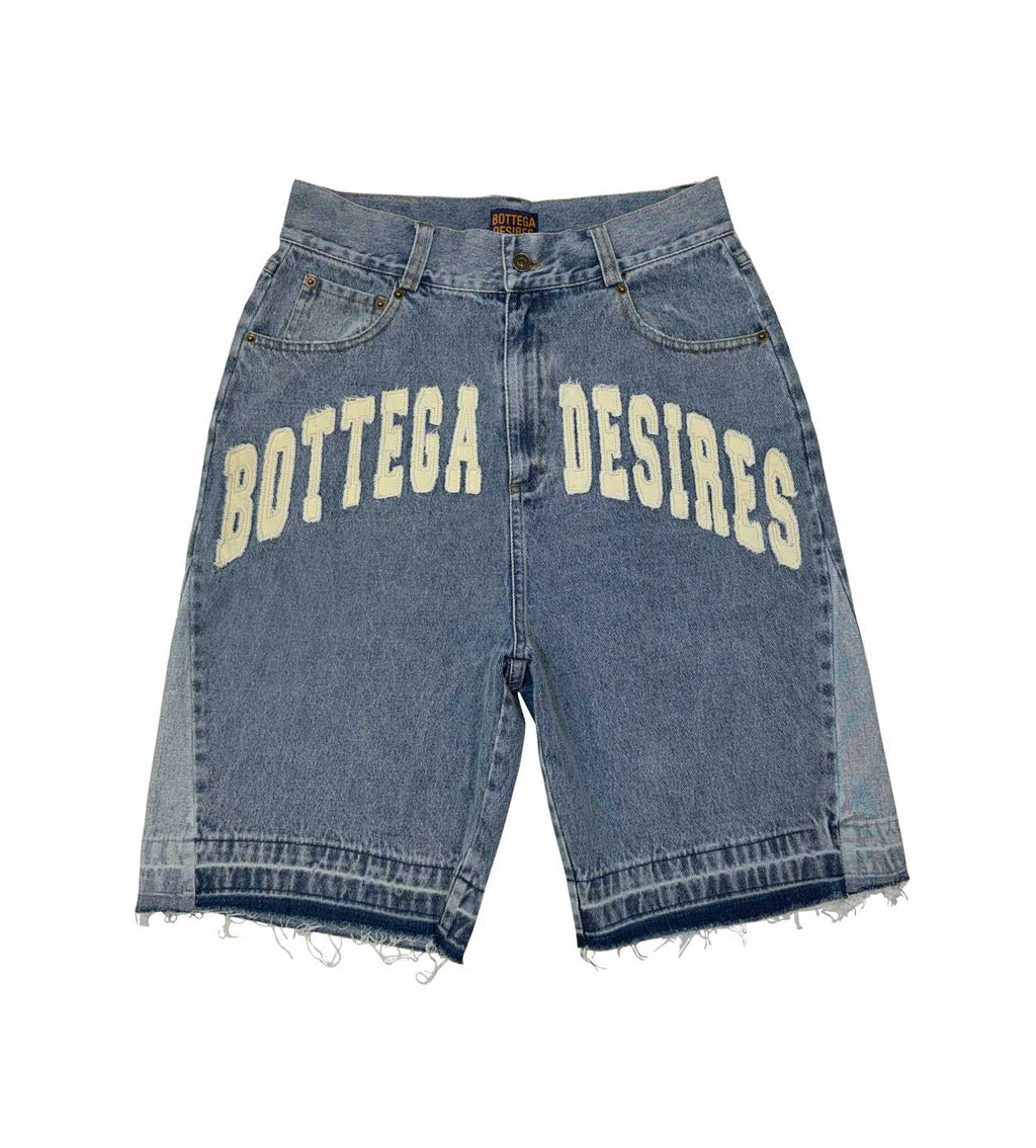 Bottega Desires Logo Jean Shorts