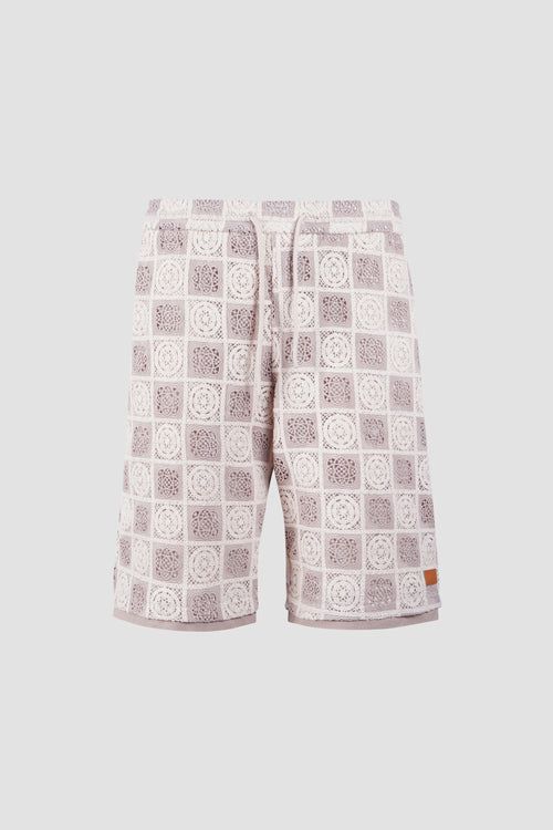 Thc Flower Pattern Crochet Shorts