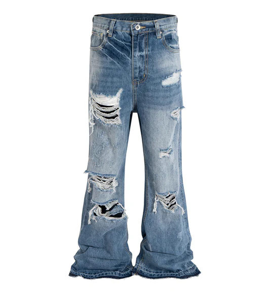 Undeveloped Destroyed Split Flare Denim