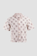 Thc Flower Pattern Crochet Button Up