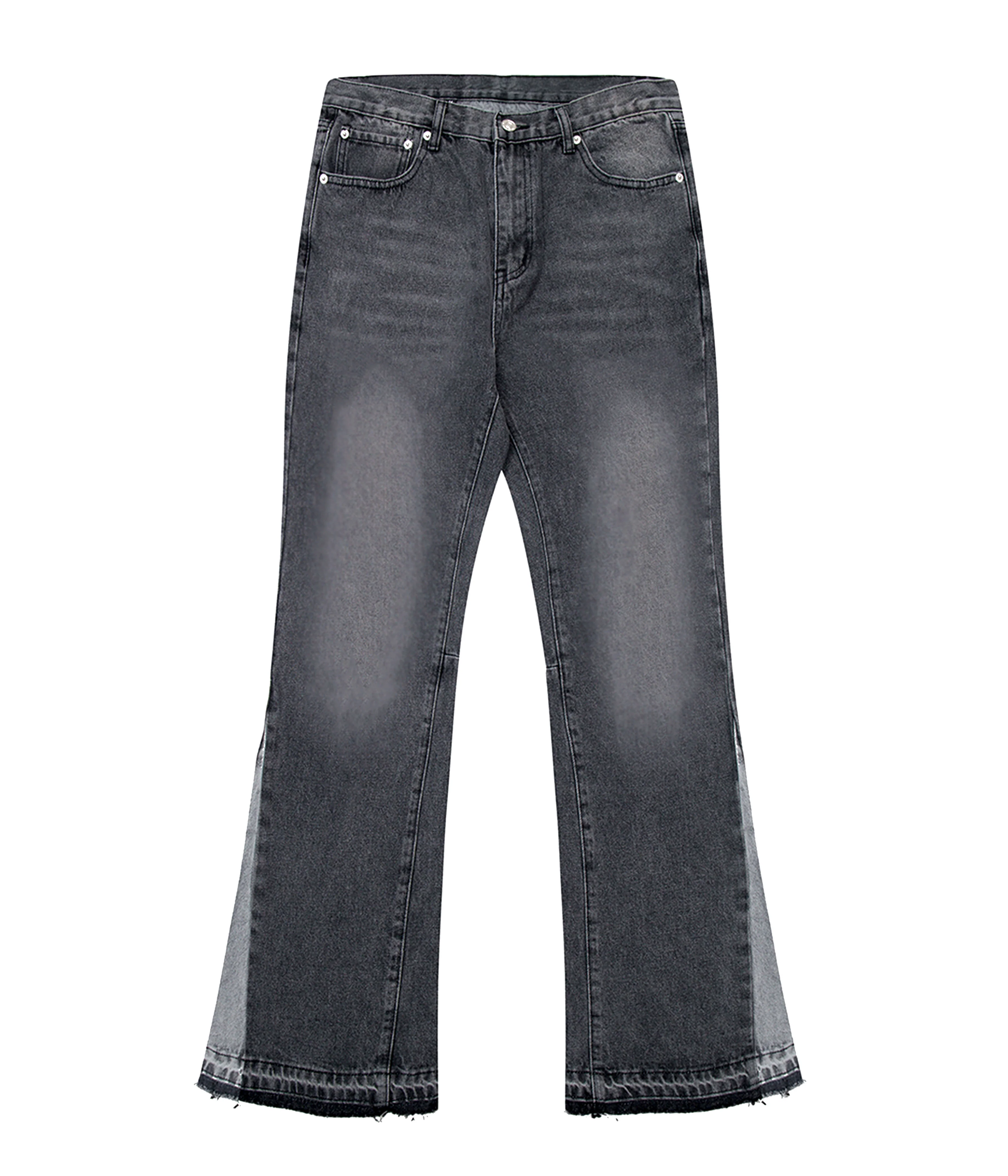 Undeveloped Charcoal Split Flare Denim