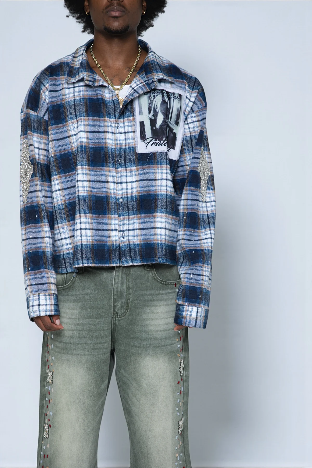 Fraternal Dapper Don Flannel Botton Up