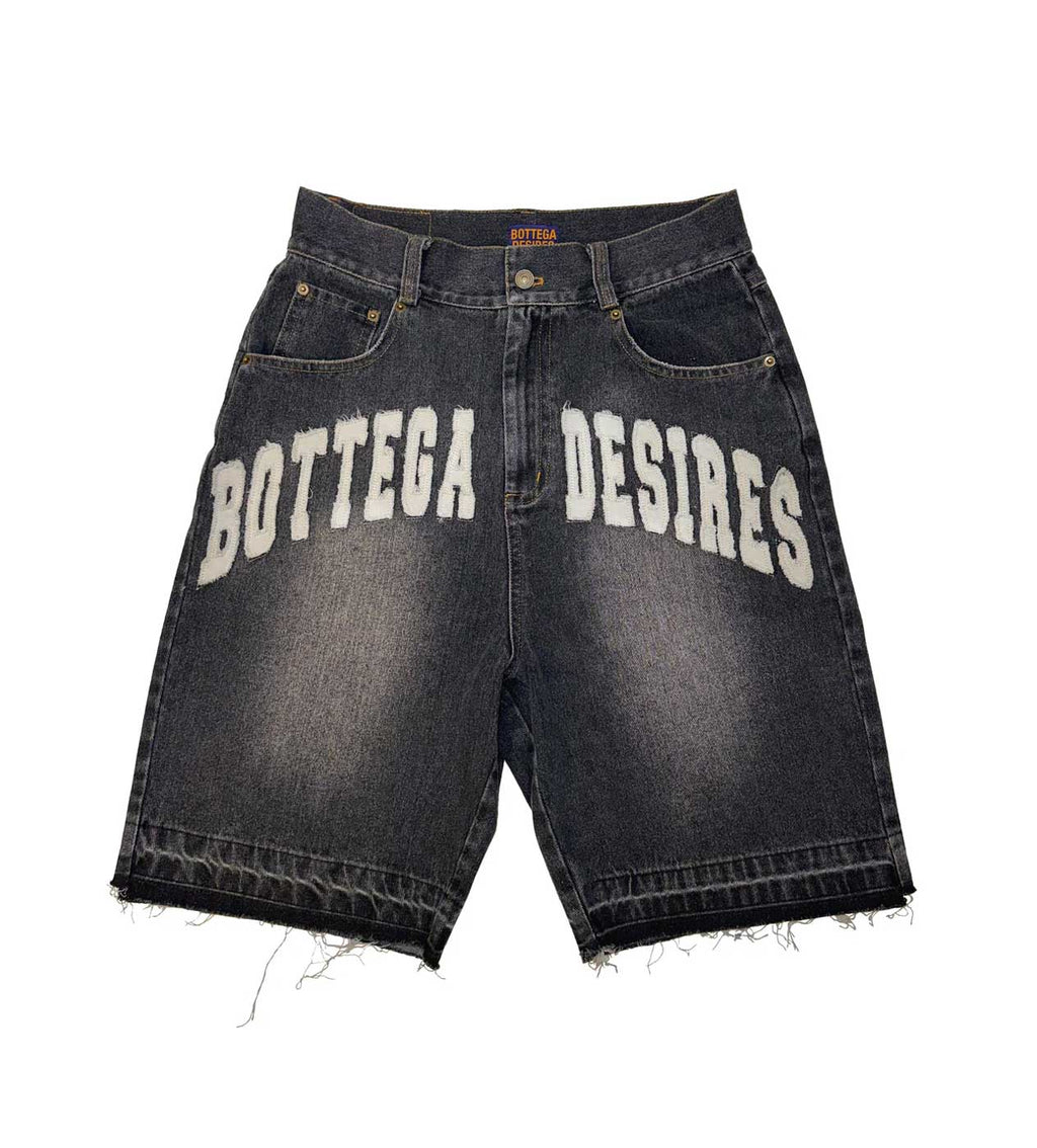 Bottega Desires Logo Jean Shorts