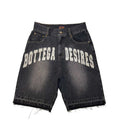 Bottega Desires Logo Jean Shorts