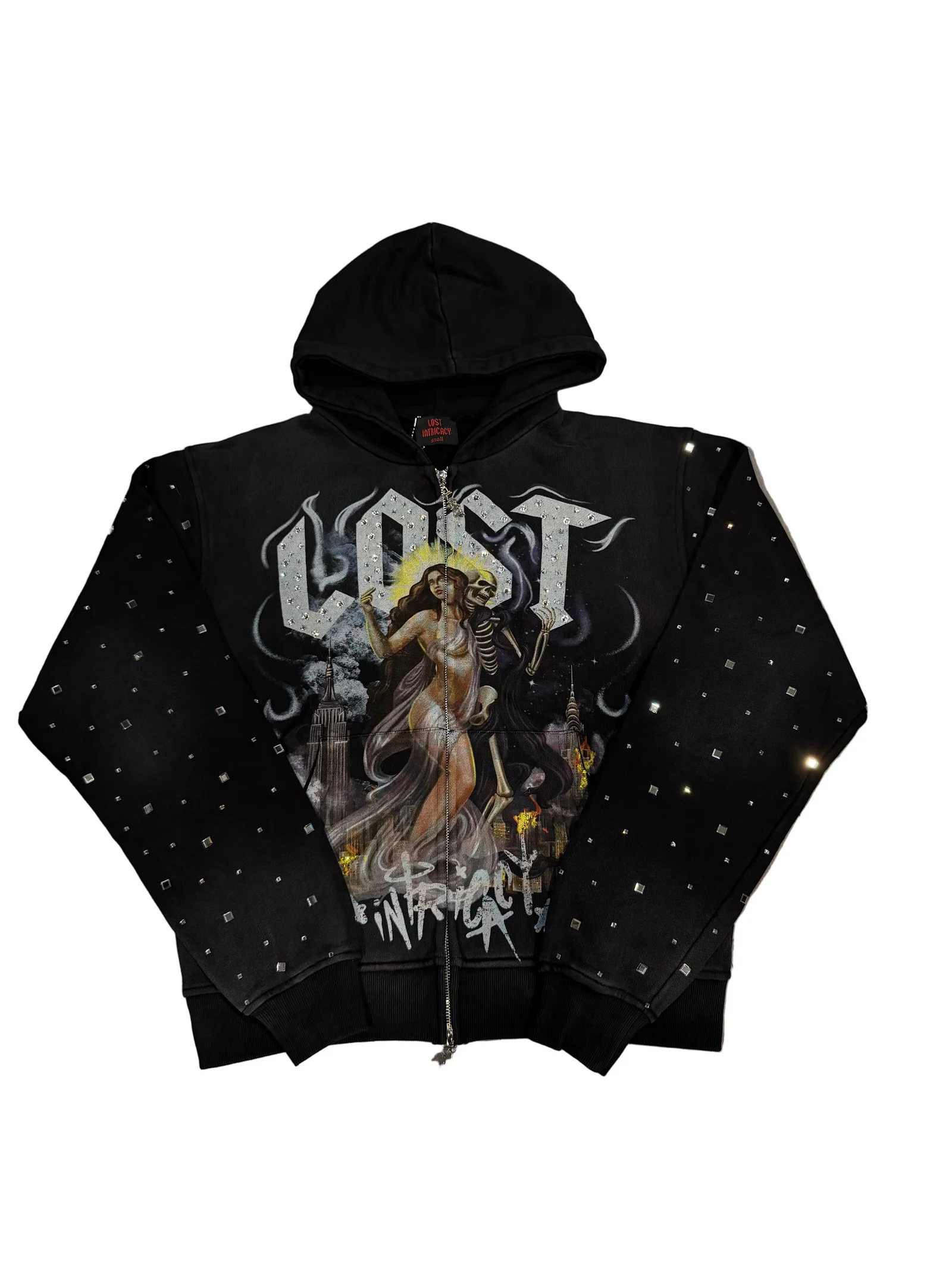 Lost Intricacy After Life Rhinestone Hoodie