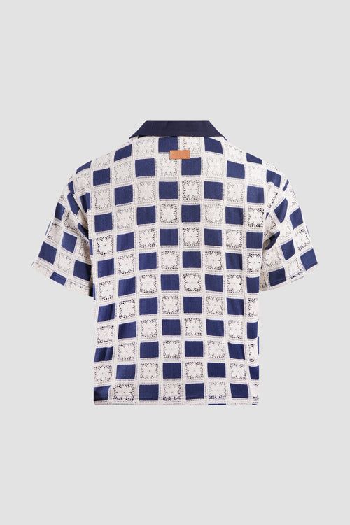 Thc Flower Pattern Crochet Button Up