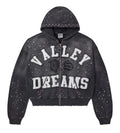 Vale Classico Rhinestone Zip Up Hoodie