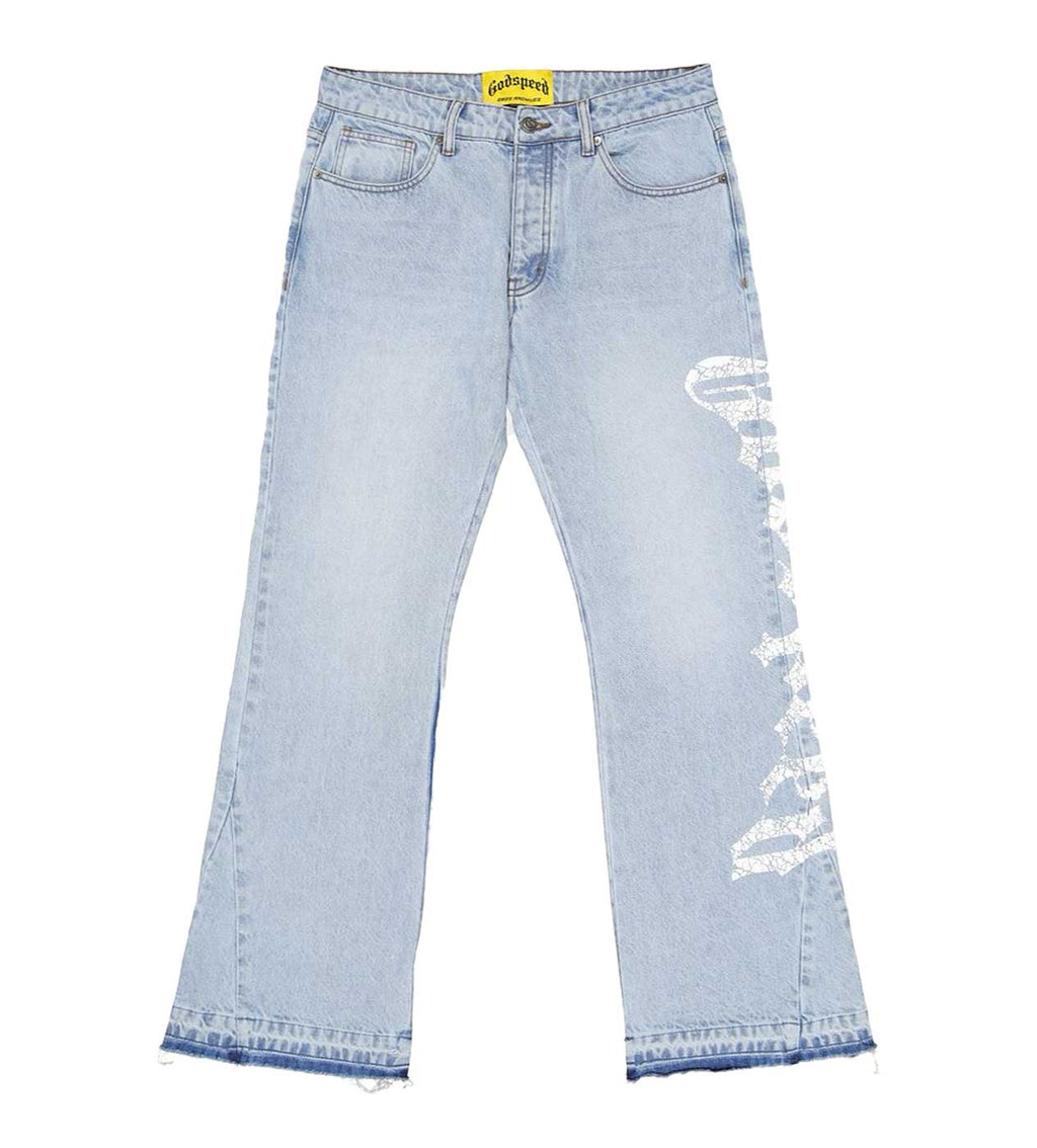 Godspeed OG Logo Flared Denim Printed