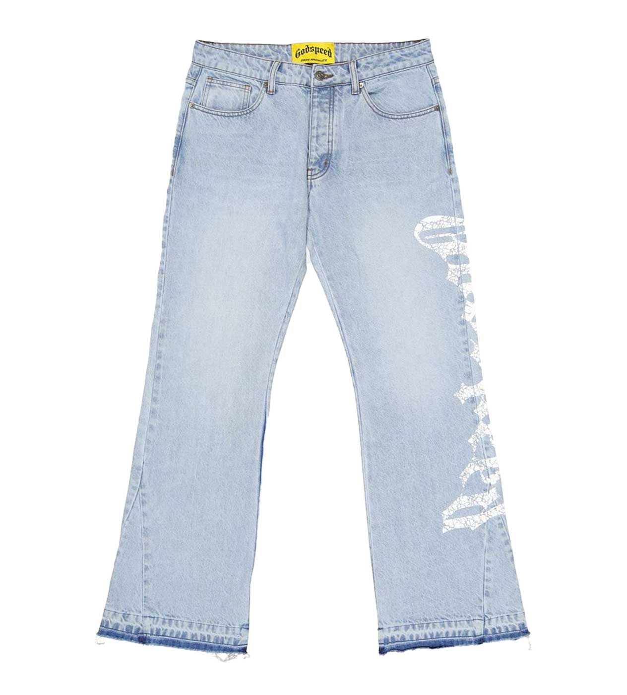 Godspeed OG Logo Flared Denim Printed