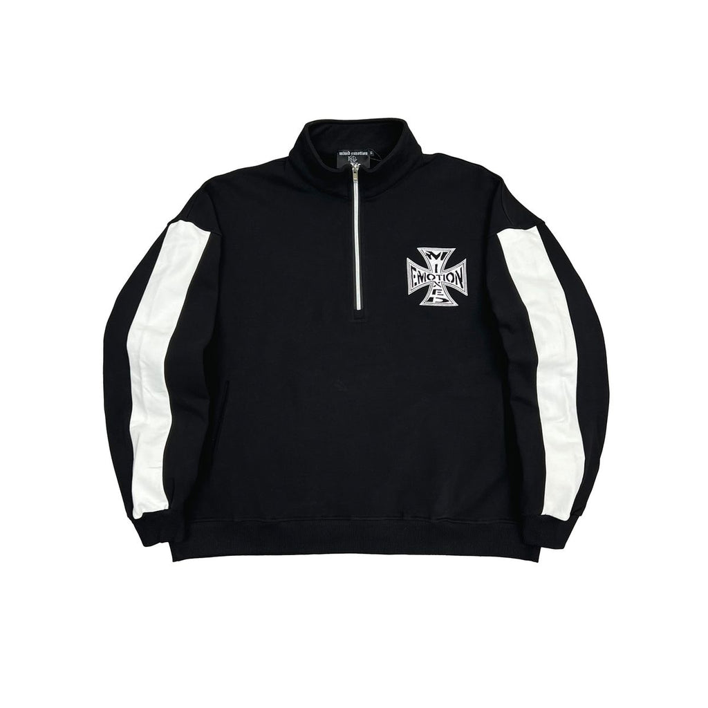 Mixed Emotion Black Quarter ZIp Sweatsuits