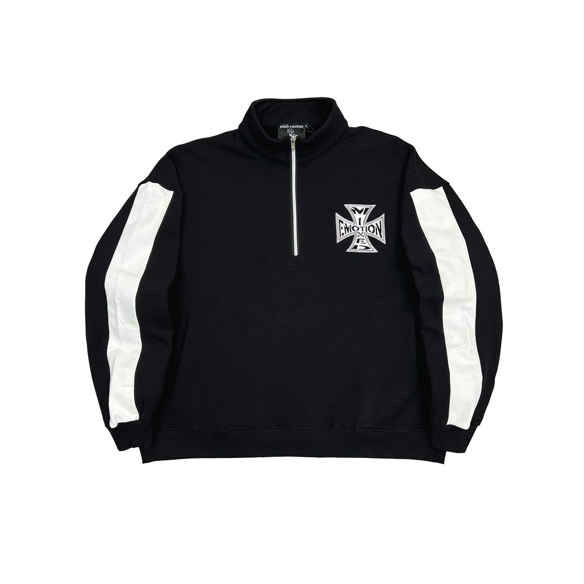 Mixed Emotion Black Quarter ZIp Sweatsuits