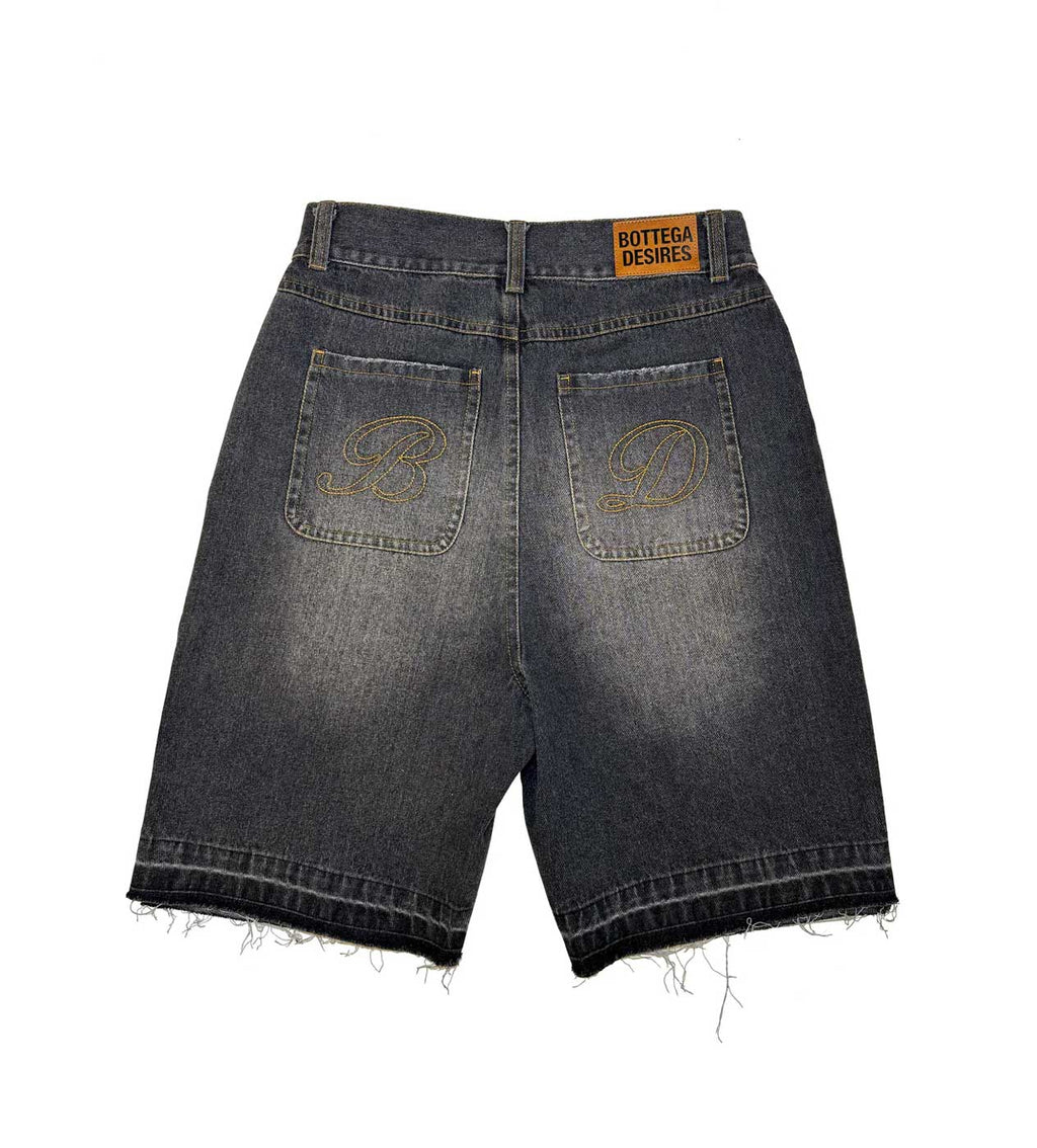 Bottega Desires Logo Jean Shorts
