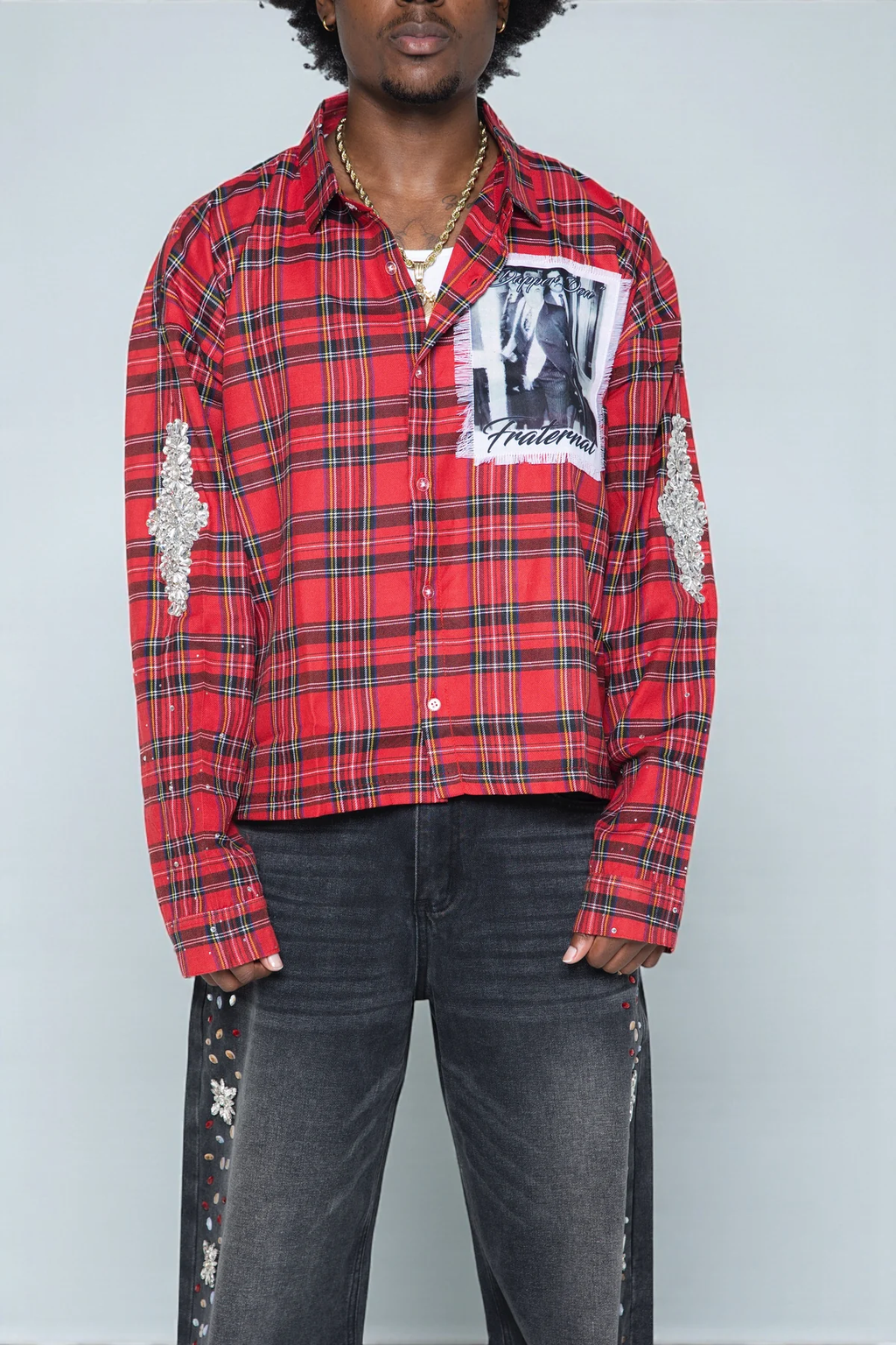 Fraternal Dapper Don Flannel Botton Up