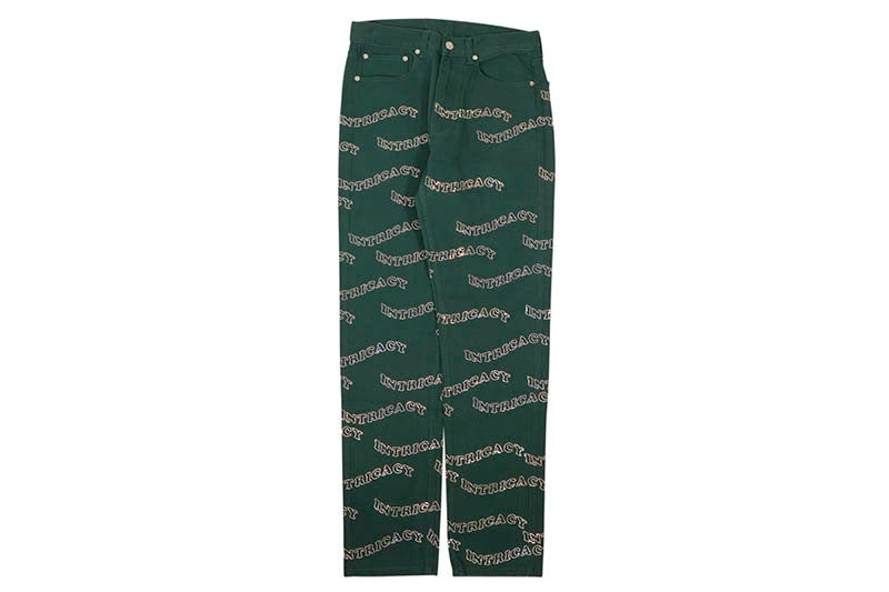 Lost Intricacy Rhimestone Multi Logo Denim