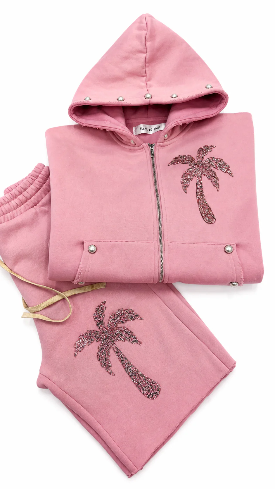 Root Of Evil Crystal Palm Tree Short Set
