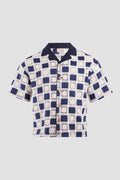 Thc Flower Pattern Crochet Button Up