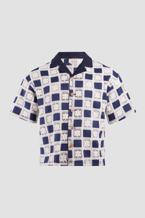 Thc Flower Pattern Crochet Button Up
