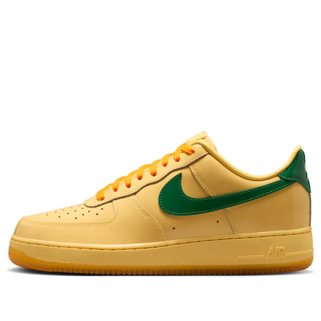 Nike Air Force 1 Low Patent Leather Topaz Gold Pine Green