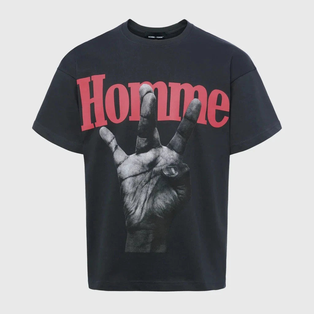 Homme Femme Twisted Fingers T-shirt