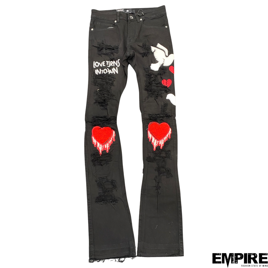 Focus Drip Heart Chen Stack Denim