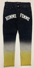 Homme Femme Ombre Logo Denim